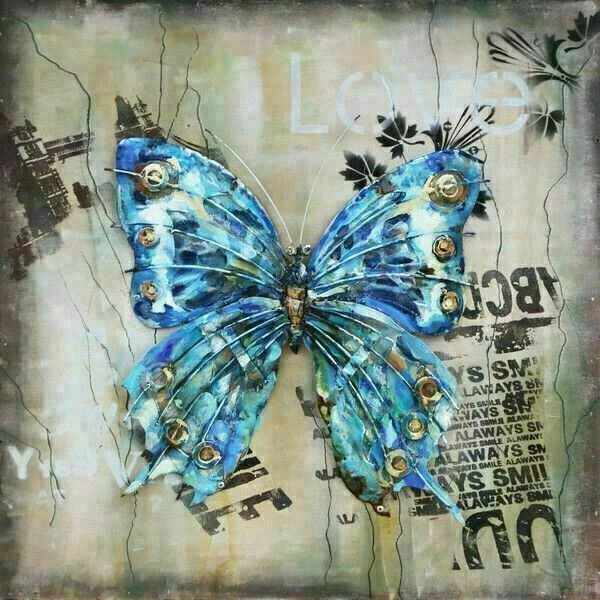 Custom bedroom wall hanging 3D decorative painting animal artwork butterfly Gift