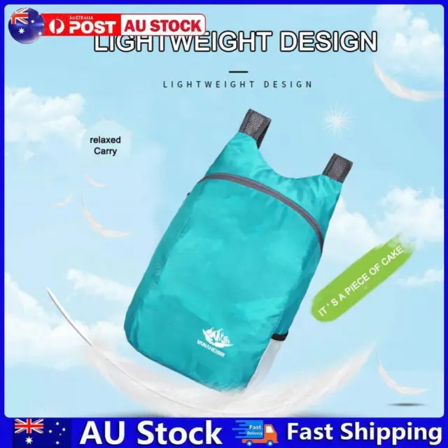 AU Foldable Backpack Outdoor Travel Waterproof Hiking Daypacks (Lake Blue)