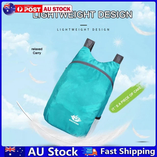 AU Foldable Backpack Outdoor Travel Waterproof Hiking Daypacks (Lake Blue)