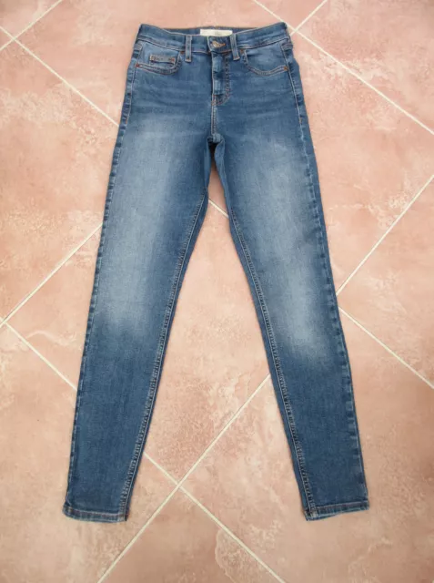 Topshop Moto - Womens "Jamie" Jeans size 26"W  28"L - Blue Skinny Stretch Denim