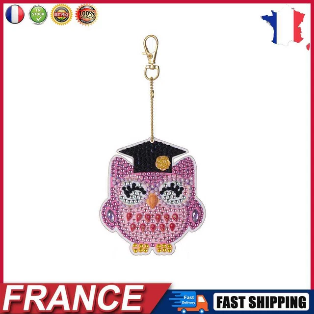 Cartoon Diamond Painting Keychain DIY Luminous Key Ring Pendant (DSK044) fr