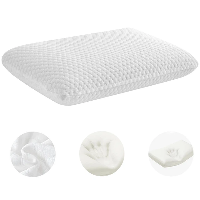 Standard Size Bed Pillow Memory Foam Insert Breatheable Sham Pain Relief Cushion