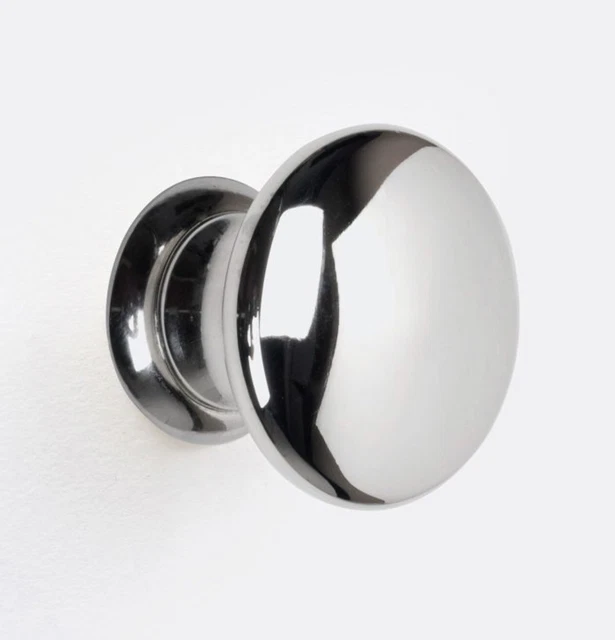 Rejuvenation Vernon Mushroom Cabinet Knobs Polished Chrome C100186 Pottery Barn