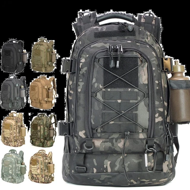 60L Military Tactical Backpack Army Molle Assault Outdoor Travel Hiking Camping