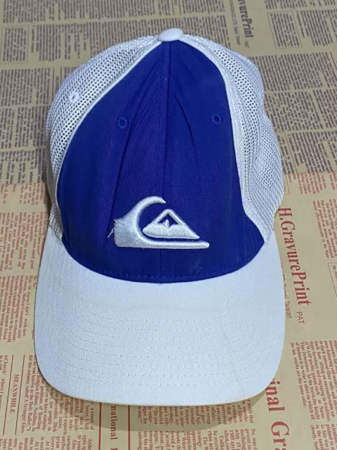 Quiksilver FlexFit hommes casquette de Baseball chapeau maille dos blanc...