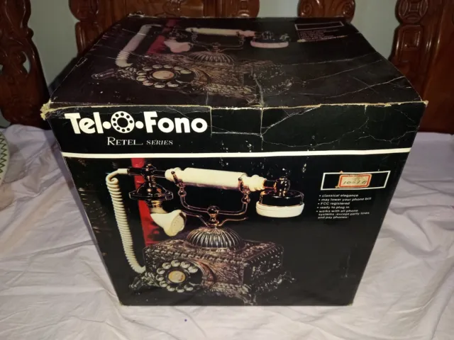 1970’s vintage repro Antique/French-style Telephone as new unused original box