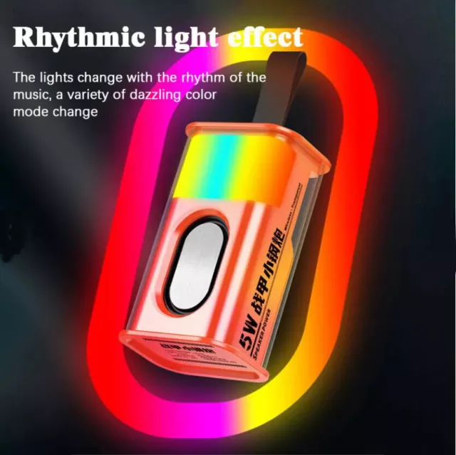 Transparent Mini Wireless Bluetooth 5.0 TWS Speaker Bass Portable Speaker Mecha