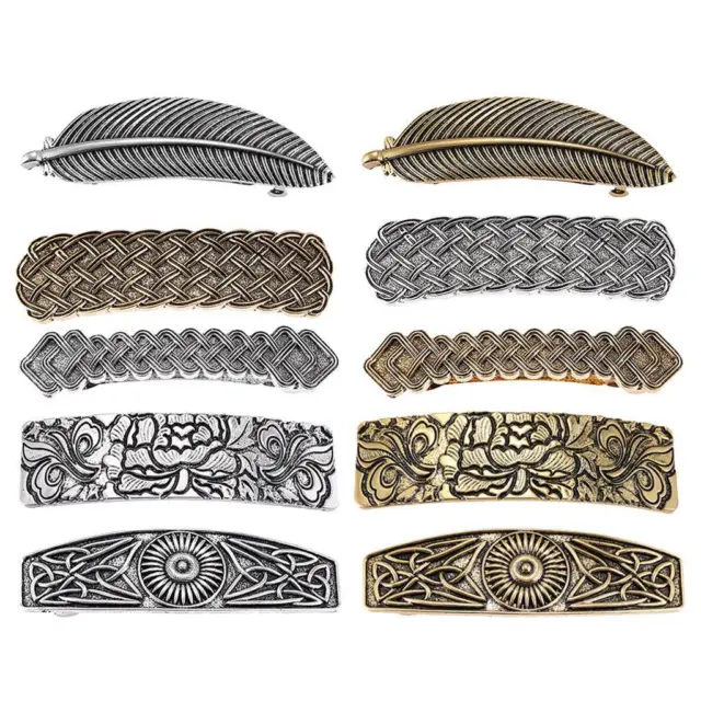 Haarspange Handgefertigte Metall Feder Haarspange Französisch Clip Antik