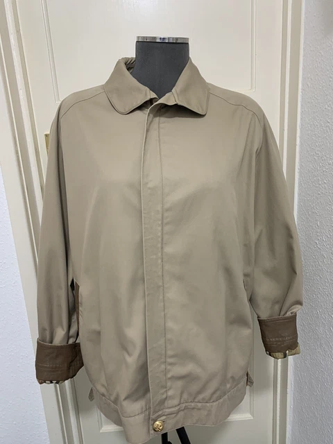 GIACCA BOMBER BURBERRY da uomo beige anni 80 a scacchi Nova in