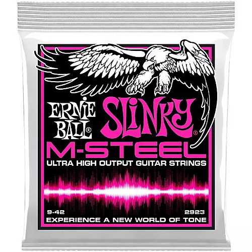 ERNIE BALL 2923 M-Steel Super Slinky Muta corde per chitarra elettrica .009 .042