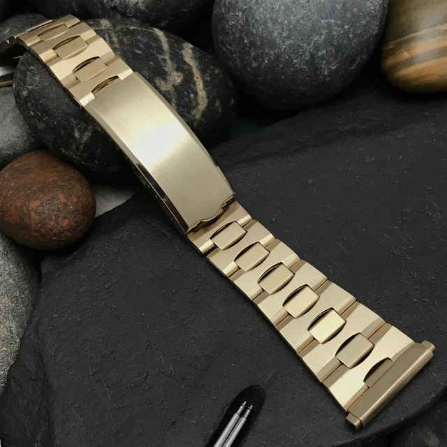 Gold HGE 22mm-25mm JB Champion Neet 1970s nos Vintage Watch Band