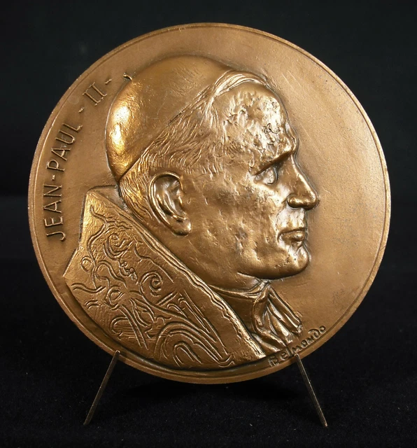Médaille Jean Paul II – XXème Siècle – Cuivre Argenté, Qualité BE