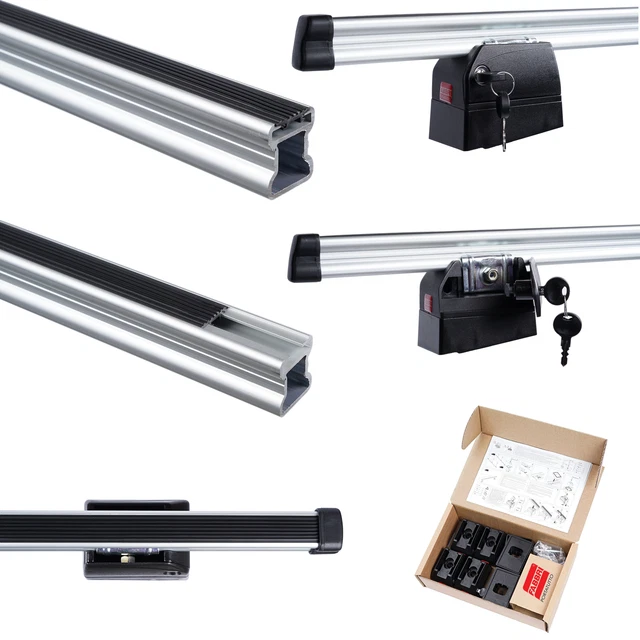 LTSRLL 2Pezzi Auto Barre Trasversali Portapacchi per Peugeot 2008 SUV 2020-2023, Alluminio Portatutto da Tetto Rails Portabagagli Accessori Esterno,C/Sliver~Black