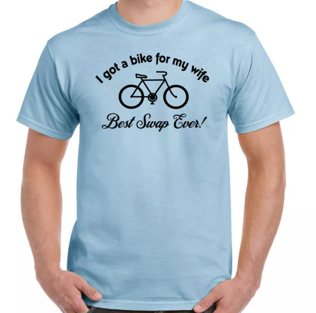 Cycling T-Shirt Bike For My Wife Mens Funny Bicycle Cyclist BMX MTB Racer Road