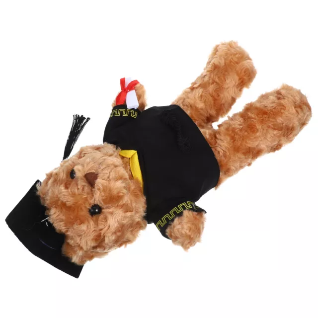 Bear Doll Stuffed Bear Doctoral Hat Bear Plaything Graduation Ceremony Gift