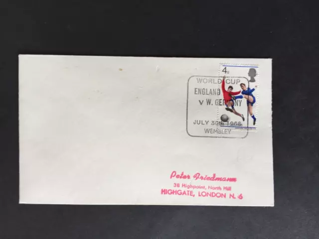 GB 1966 WORLD CUP SLOGAN POSTMARK ON 4d COVER TO LONDON