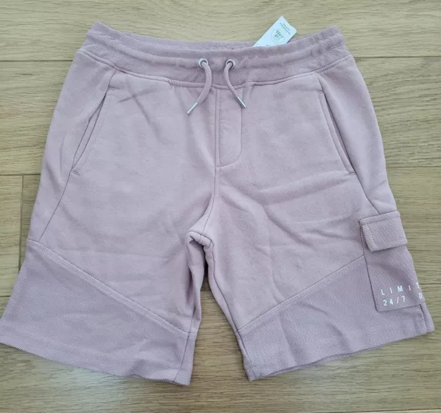 BNWT Girls GEORGE Jersey Tie Waist SHORTS Pocket - SIZE Age 6-7 DUSKY PINK