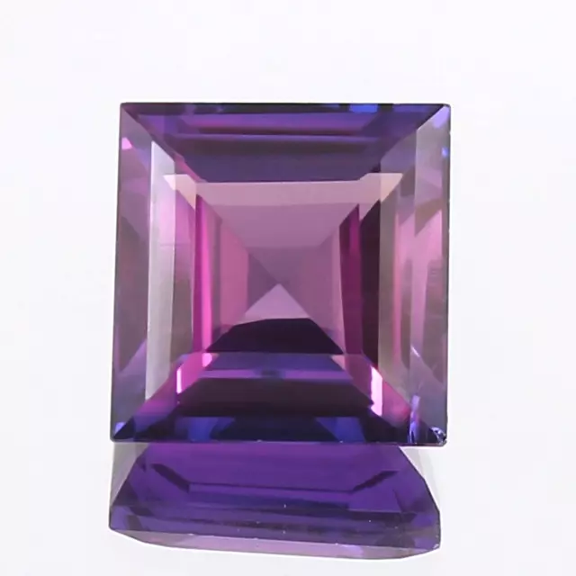 AAA Natural Bi Color Ceylon Purple Sapphire Loose Square Gemstone Cut 10x10 MM