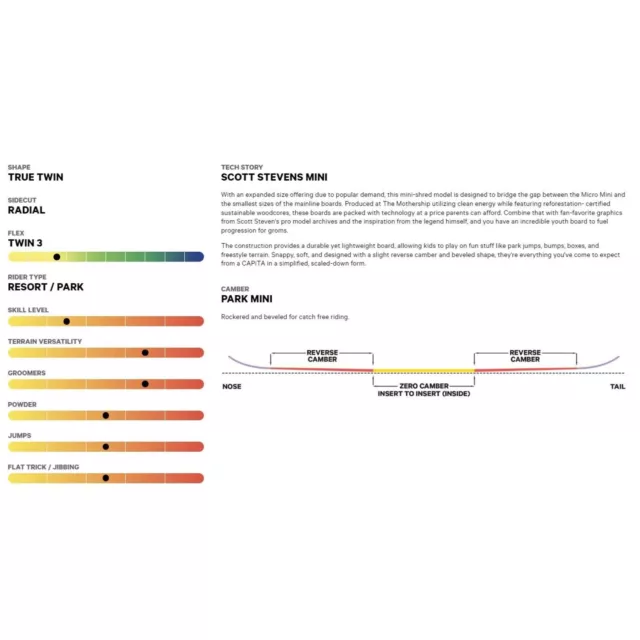 Capita Scott Stevens Mini 125 2024 Tabla Snowboard Niño 3