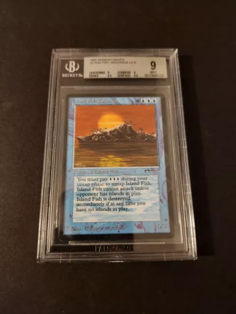 MTG - Arabian Nights - Island Fish Jasconius - BGS 9 -(9, 9, 9.5, 9.5) Quad++