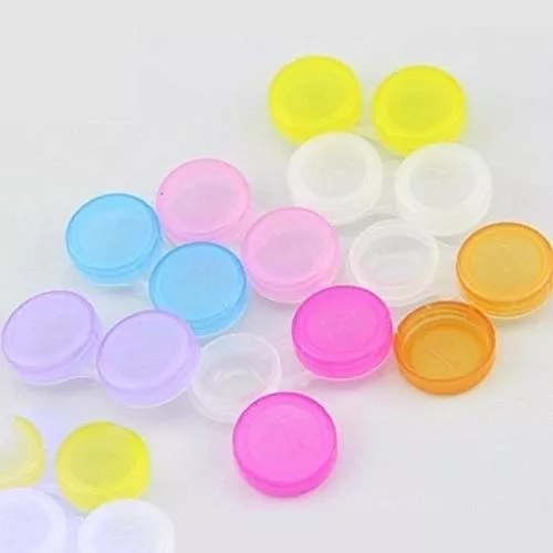 10x Sets of Contact Lens Cases Holders Storage Soaking Box L+R - UK SELLER