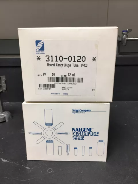 Centrifugeuse Nalgene 1 1/2 boîtes 3119-1029 tubes ronds 10 ml Nalgene Inc NEUF !
