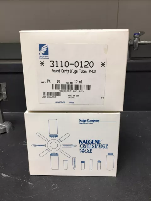 Nalgene Centrifuge Ware 1 1/2 Boxes 3119-1029 10 ml Round Tubes Nalgene Inc NEW!