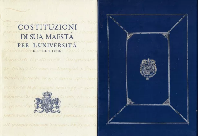 aa. vv...COSTITUZIONI DI SUA MAESTA PER L'UNIVERSITà DI TORINO