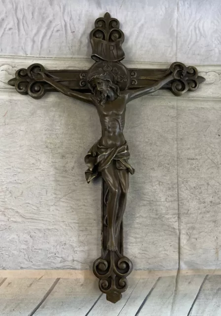 Religioso Bronce Estatua Católica Hogar Iglesia Oficina Decoración Figura Venta