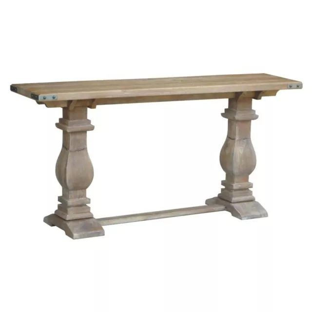 Asti Hamptons Rustic Hall Table/Console Table Solid Mango Timber Honey Wash