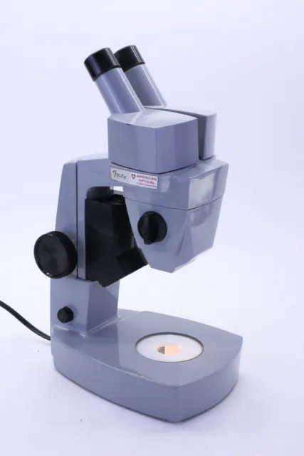 American Optical Corp Forty Stereoscopic 10x 20x Variable Inspection Microscope