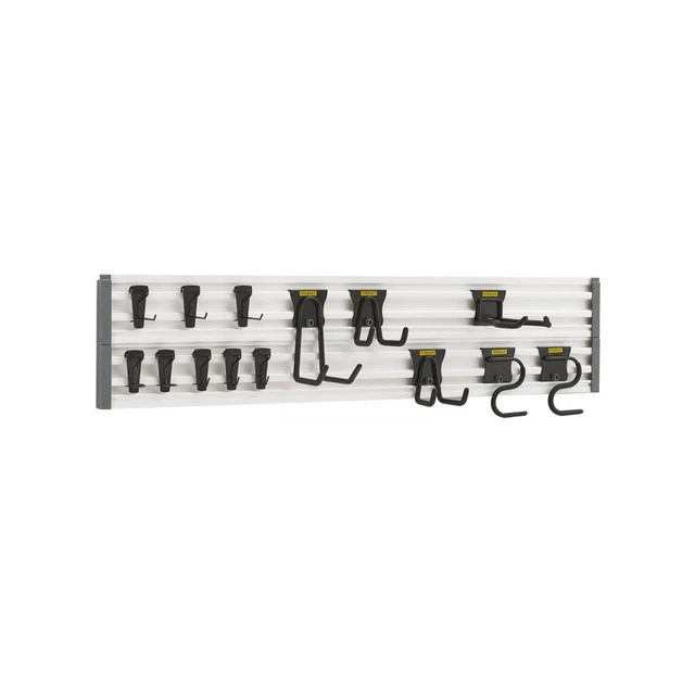 Ensemble de 2 rails 120 cm de rangement 18 accessoires STST22000 STANLEY
