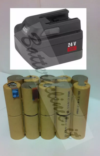 Batteria per trapano AEG M2430 24V Ni-MH 3000mAh  kit AUTO INSTALLAZIONE