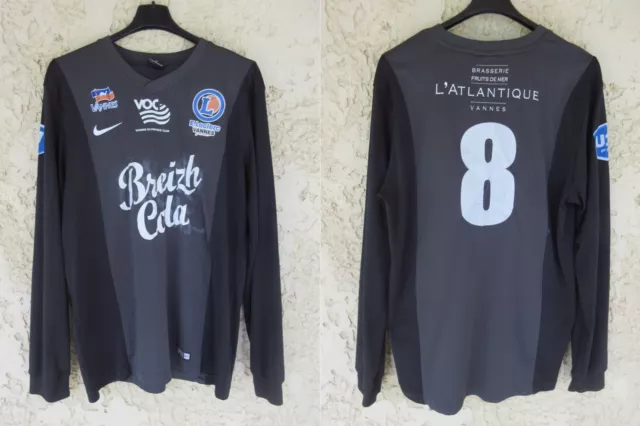 Maillot VOC VANNES porté n°8 NIKE U17 match worn shirt away manches longues L