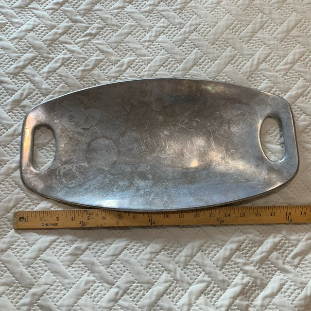 NAMBE HANDLED PLATTER Silver Used 611 from 1992, Vintage