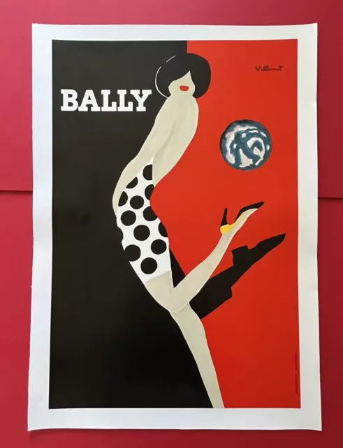Affiche ancienne originale  « Bally kick » -  1988 - VILLEMOT