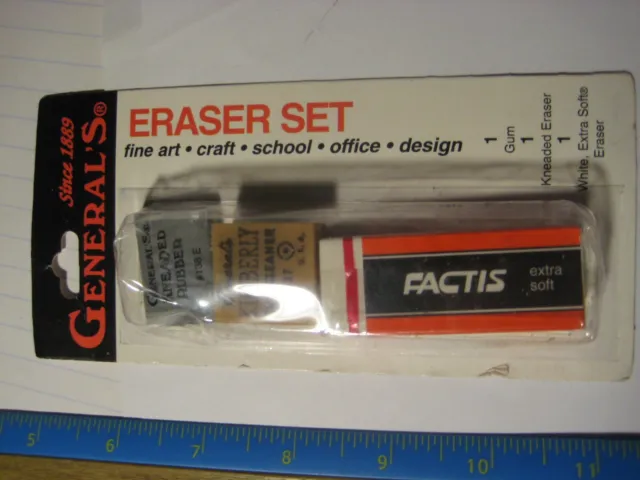 General Pencil - Pencil-Eraser + Refills Bundle - GPBM2-BP Factis Pen Style  Eraser Plus GPBM2-3RBP Factis Pen Style Eraser Refills (Pencil + Refills)