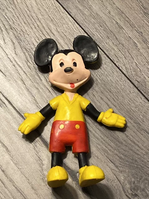 VINTAGE MICKEY MOUSE Flexible Rubber Plastic 5