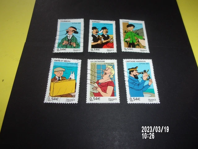 Serie 2007 N° 4051 - 4056 Tintin oblitéré 1 cachets ronds