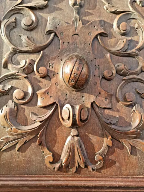 22"  French Antique Architectural Salvage Panel Door Solid Oak 2