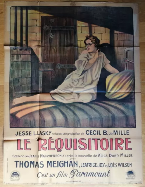 REQUISITOIRE manslaughter CECIL B. DE MILLE affiche cinema originale 160x120 '22