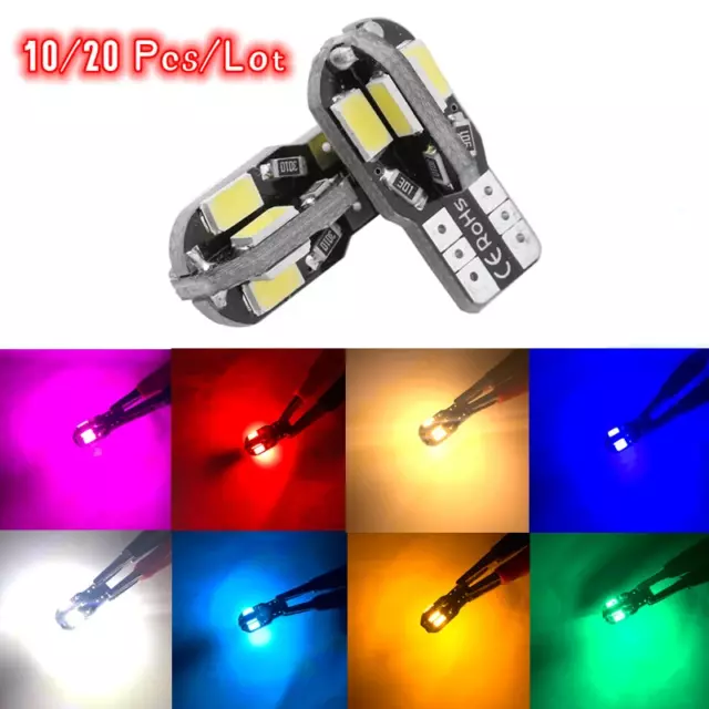 Lot Canbus W5W T10 Car LED Light Bulb 5730 Error Free 8SMD Car Interior Lamp 12V