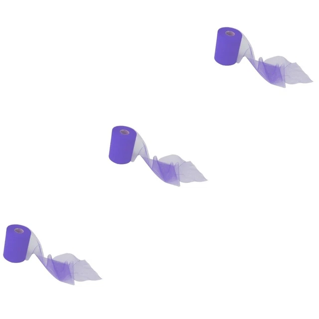 3 piezas Rollo de tela de tul Rollo de tul portátil Rollo de tul Rollo para fiesta