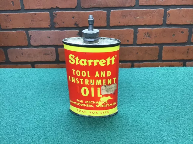 Vintage Starrett Tool And Instrument Oil Can Lead Top 1950’s ? RARE ! Look ! 👀