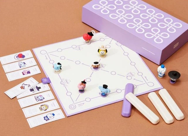 Line Friends Store BT21 Korea Yut Nori Board Game Set BTS Goods Limited