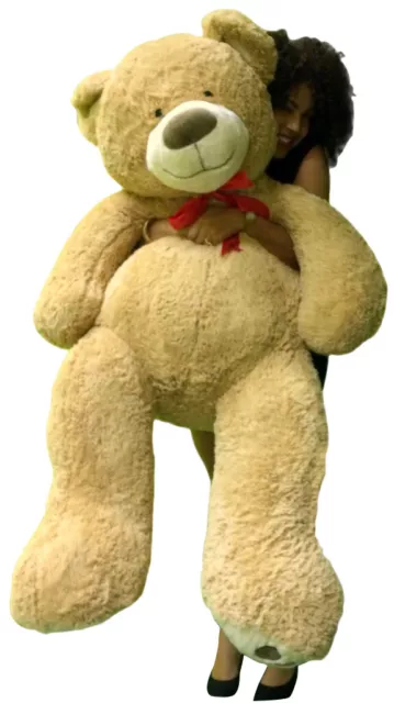 5 Foot Giant Teddy Bear Huge Soft Tan  Giant Stuffed Animal 60 Inches