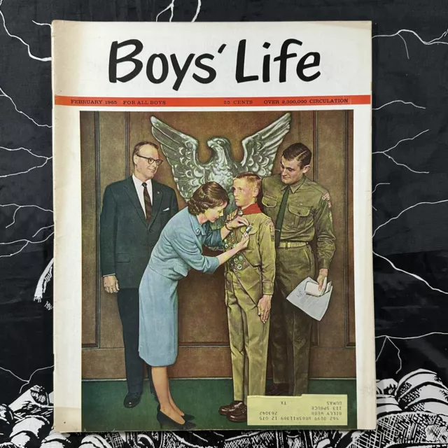 Vintage Boys Life February 1965 Norman Rockwell Cover - Boy Scouts Coca-Cola Ad