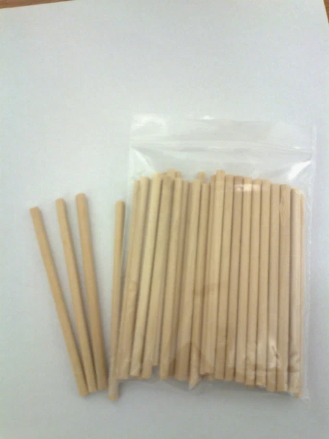 Gold Craft Card Making 4" X 6" Size 100 Round Wooden Lollipop Sticks - 150mm X 3.8mm (6 Inch) For Cake Pops, DIY Crafts & Treats 150mm Lolly Sticks Bulk - Foto 13
