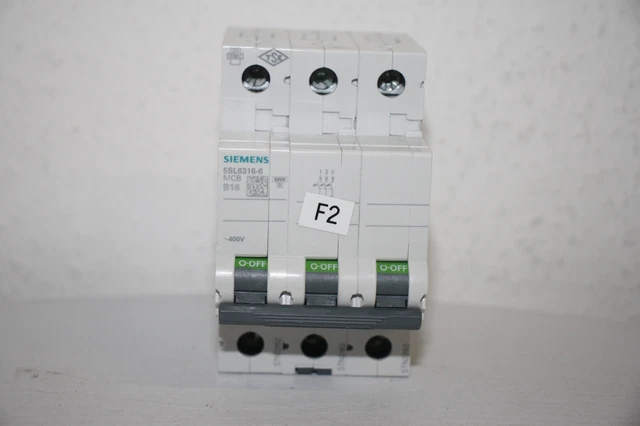 Interruttore di protezione linea Siemens 5SL63166 400 V 3 poli B-16 nuovo fattura IVA