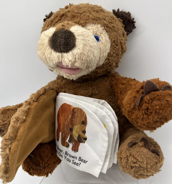 ZOOBIES ERIC CARLE Brown Bear Brown Bear Plush Teddy Bear Story Book